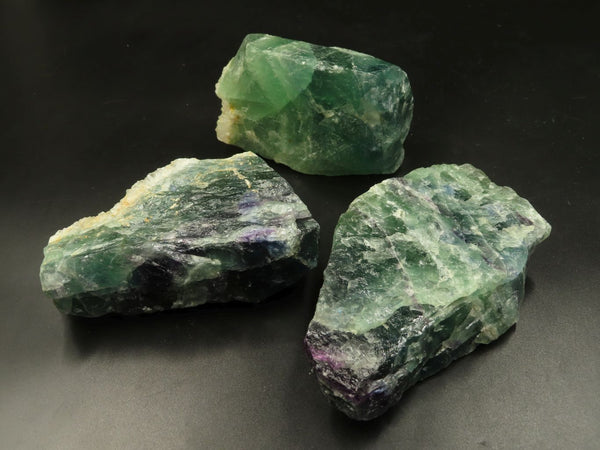 Natural Watermelon Fluorite Cobbed & Stone Sealed Specimens x 3 From Uis, Namibia - TopRock
