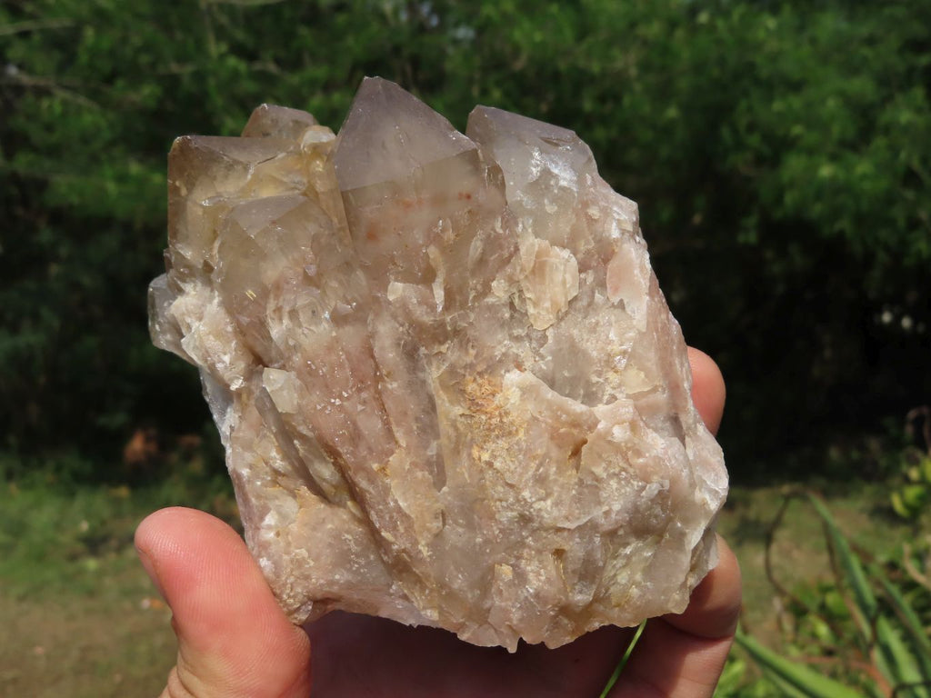 Natural Smokey Quartz Clusters x 3 From Lwena, Congo - TopRock