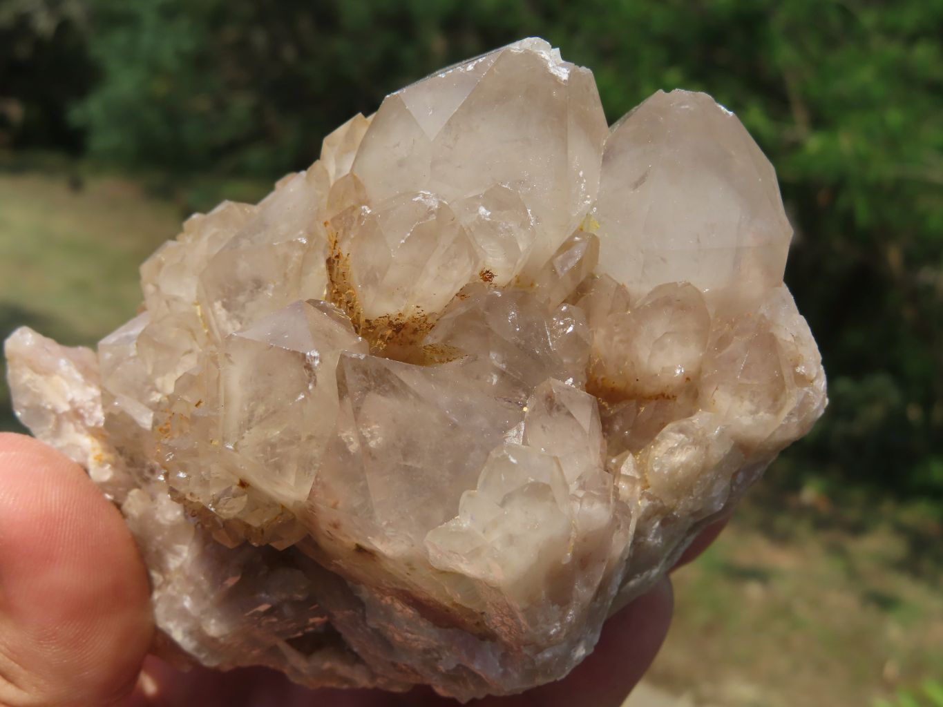 Natural Smokey Quartz Clusters x 3 From Lwena, Congo - TopRock