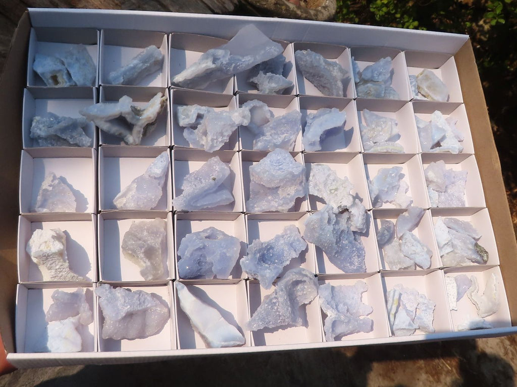 Natural Etched Blue Chalcedony Specimens  x 71 From Nsanje, Malawi - Toprock Gemstones and Minerals 
