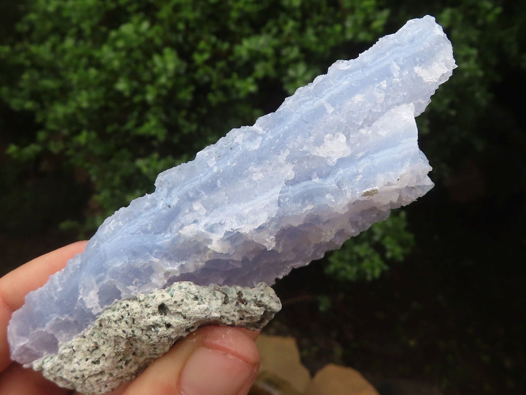 Natural Etched Blue Chalcedony Specimens  x 6 From Malawi - TopRock