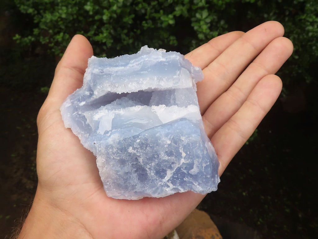 Natural Etched Blue Chalcedony Specimens  x 6 From Malawi - TopRock