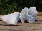 Natural Etched Blue Chalcedony Specimens  x 6 From Malawi - TopRock