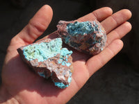 Natural Drusy Coated Chrysocolla Dolomite Specimens x 6 From Congo - Toprock Gemstones and Minerals 