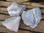 Natural Etched Blue Chalcedony Specimens  x 6 From Malawi - TopRock