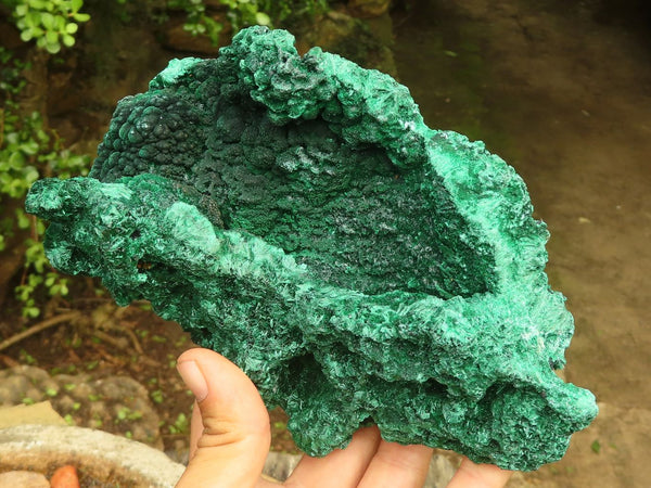 Natural Chatoyant Silky Malachite Specimen  x 1 From Congo - Toprock Gemstones and Minerals 
