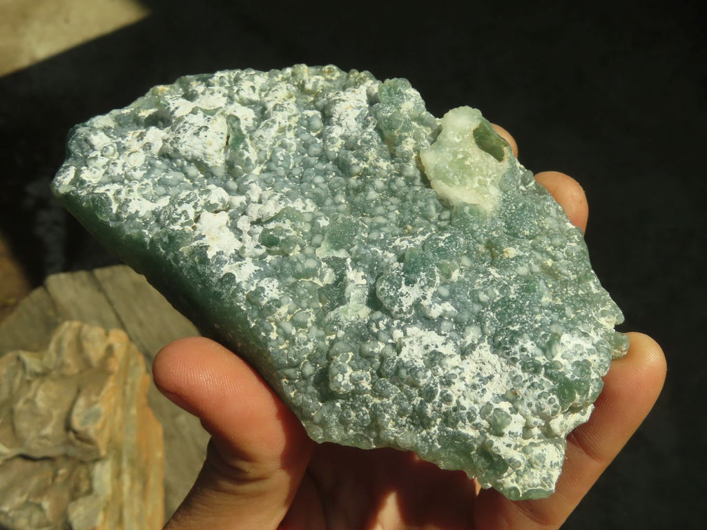 Polished On One Side Emerald Mtorolite Plates x 3 From Mutorashanga, Zimbabwe - Toprock Gemstones and Minerals 