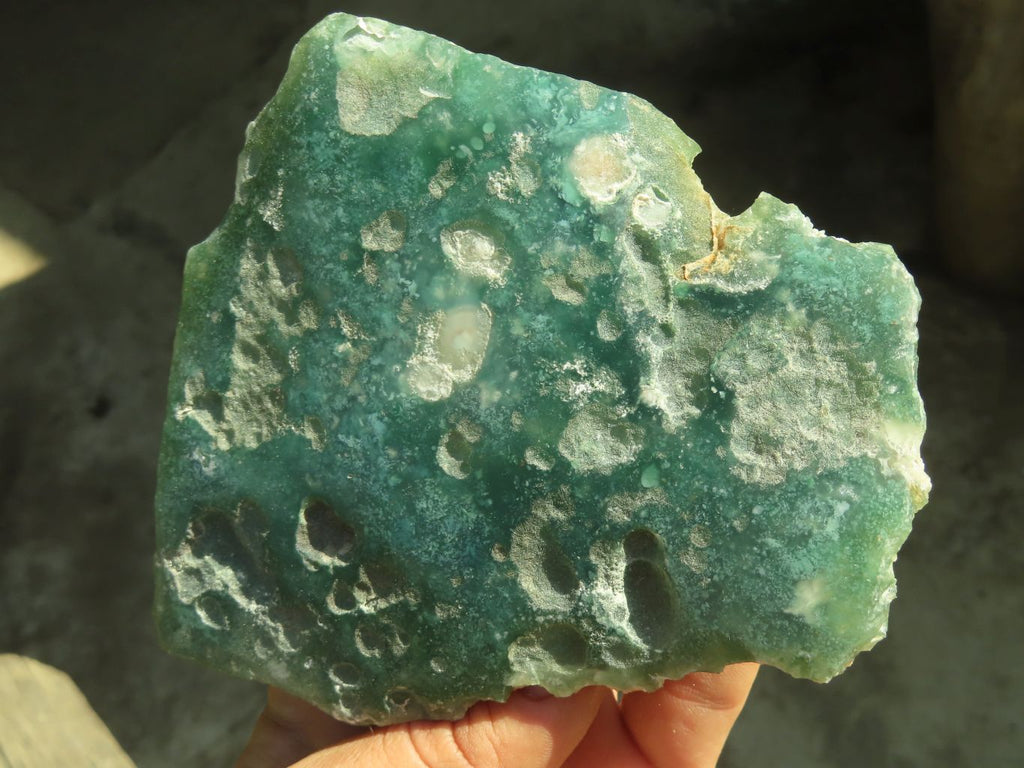 Polished On One Side Emerald Mtorolite Plates x 3 From Mutorashanga, Zimbabwe - Toprock Gemstones and Minerals 