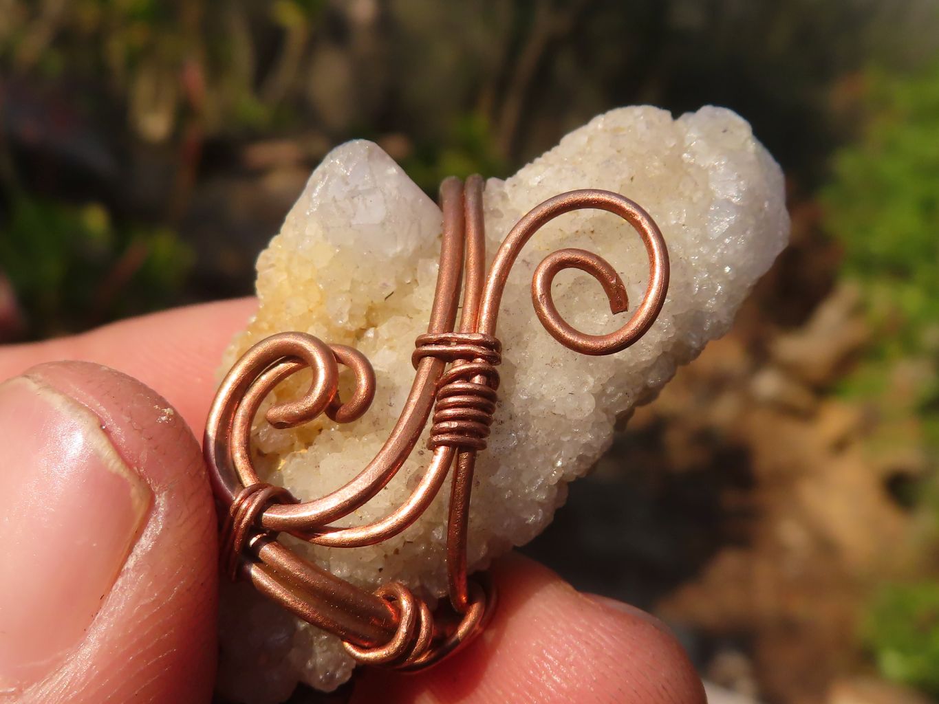 Natural Copper Wire Wrapped Spirit Quartz Crystals x 8 From Boekenhouthoek, South Africa - Toprock Gemstones and Minerals 