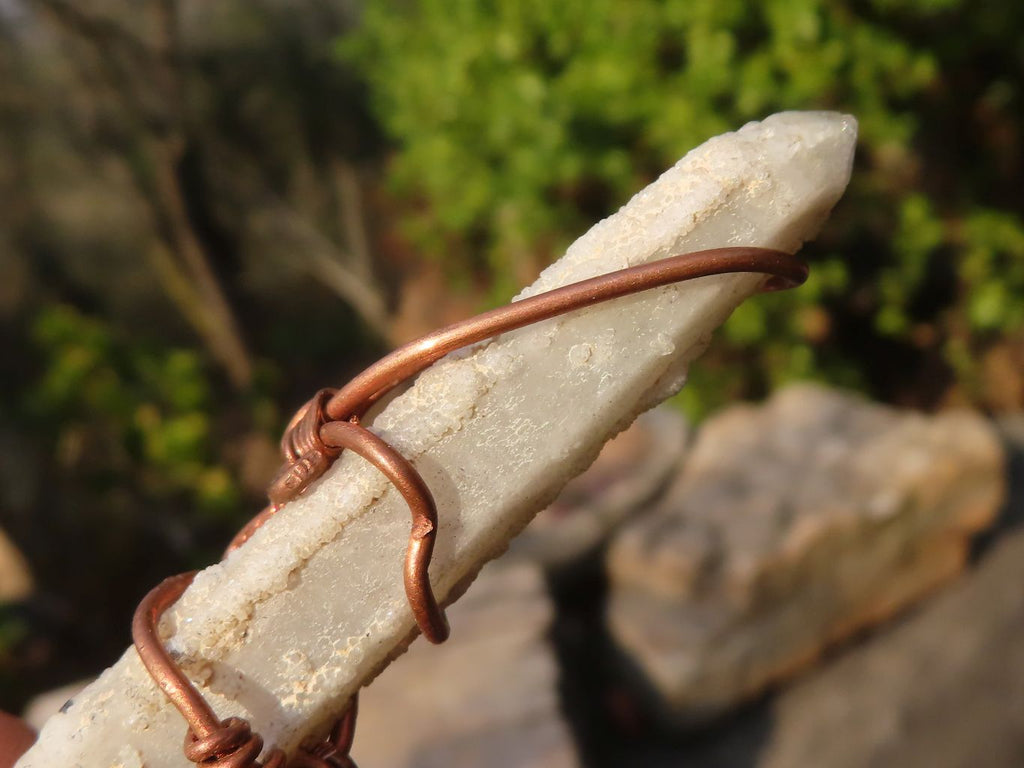 Natural Copper Wire Wrapped Spirit Quartz Crystals x 8 From Boekenhouthoek, South Africa - Toprock Gemstones and Minerals 
