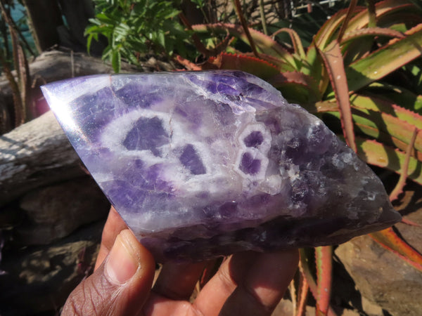 Polished/Natural Chevron Amethyst With Polished Points x 4 From Zambia - TopRock