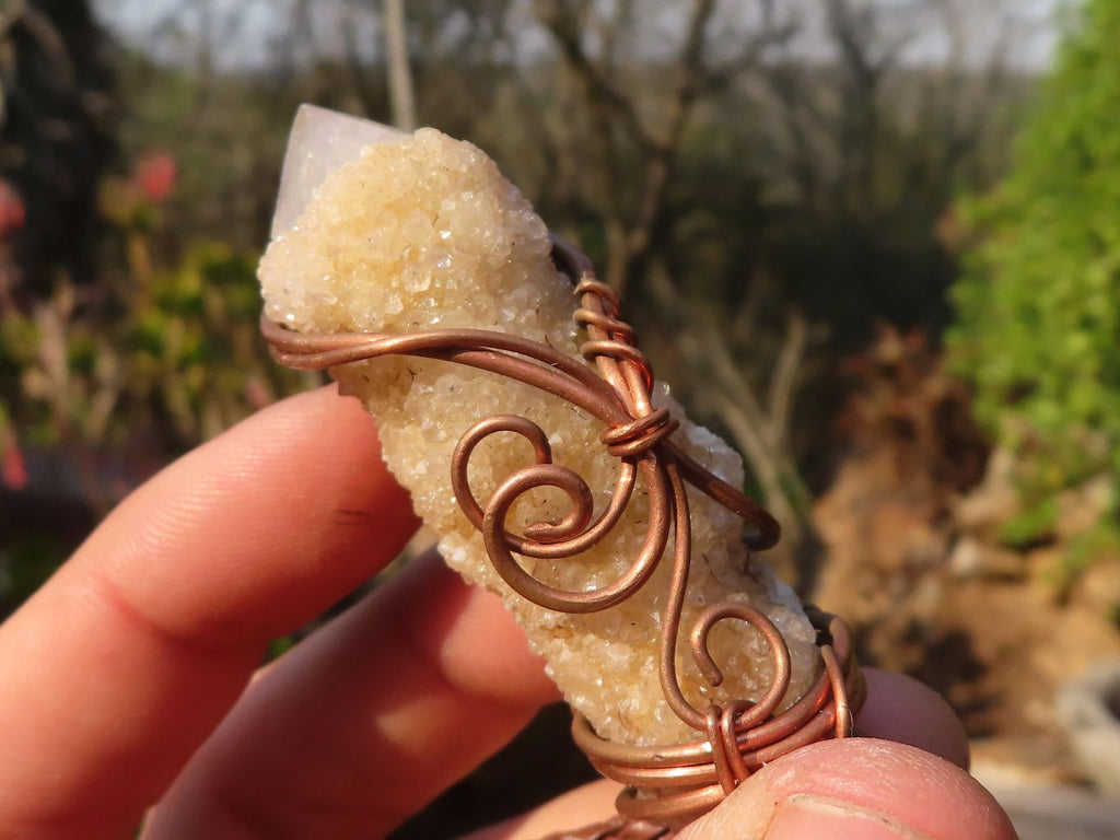 Natural Copper Wire Wrapped Spirit Quartz Crystals x 8 From Boekenhouthoek, South Africa - Toprock Gemstones and Minerals 