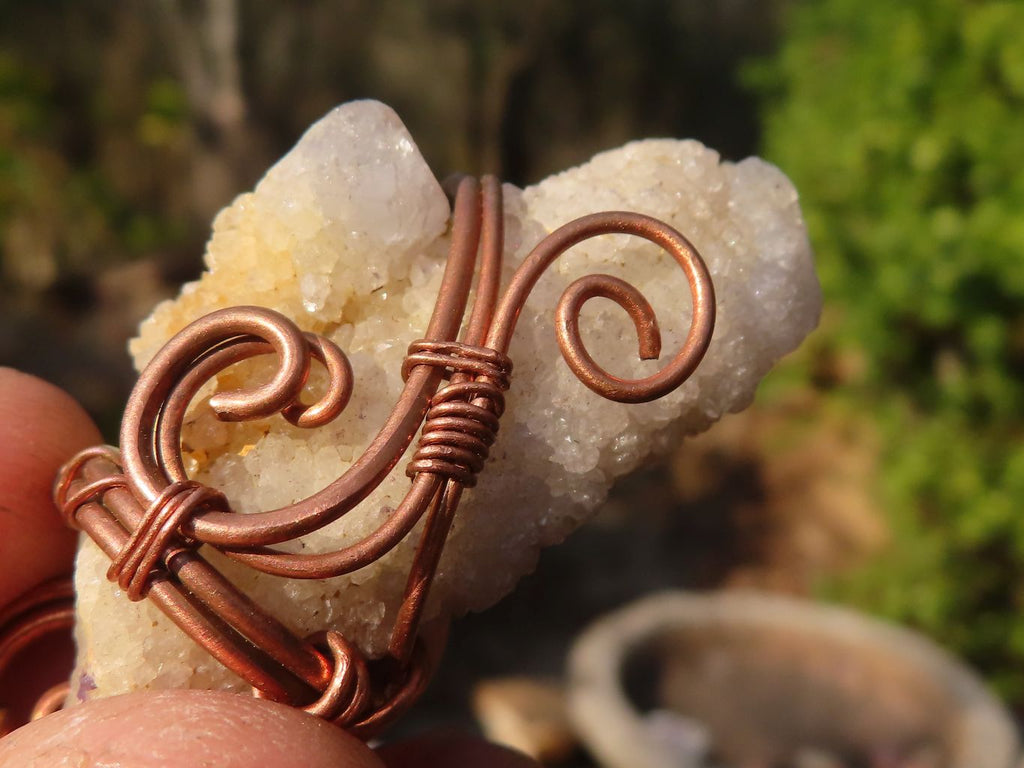 Natural Copper Wire Wrapped Spirit Quartz Crystals x 8 From Boekenhouthoek, South Africa - Toprock Gemstones and Minerals 