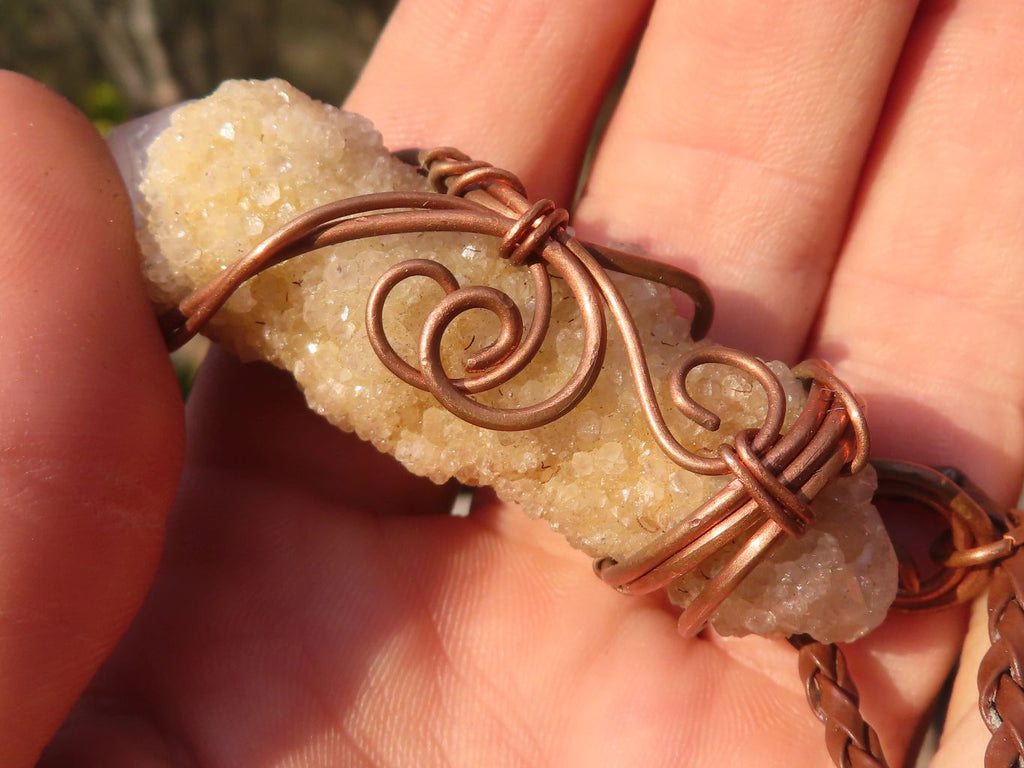Natural Copper Wire Wrapped Spirit Quartz Crystals x 8 From Boekenhouthoek, South Africa - Toprock Gemstones and Minerals 