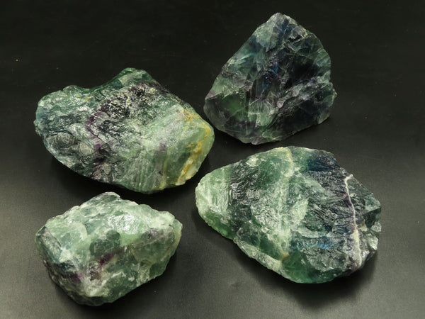 Natural Watermelon Fluorite Cobbed & Stone Sealed Specimens x 4 From Uis, Namibia - TopRock