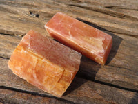 Natural New Sunset Orange Calcite Specimens  x 24 From Spitzkop, Namibia - Toprock Gemstones and Minerals 