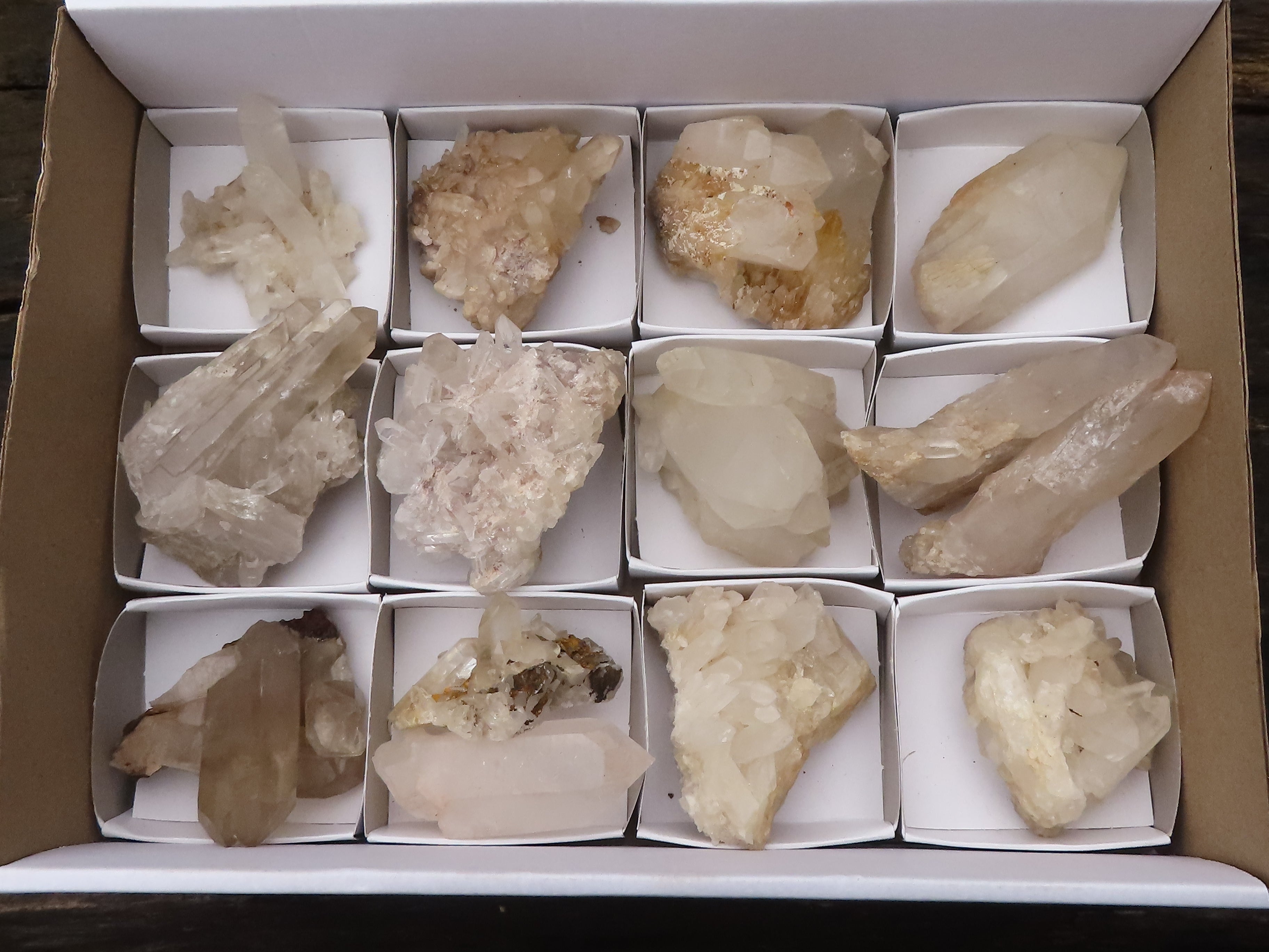 Natural Lovely Selection Of Quartz Clusters  x 14 From Madagascar - TopRock