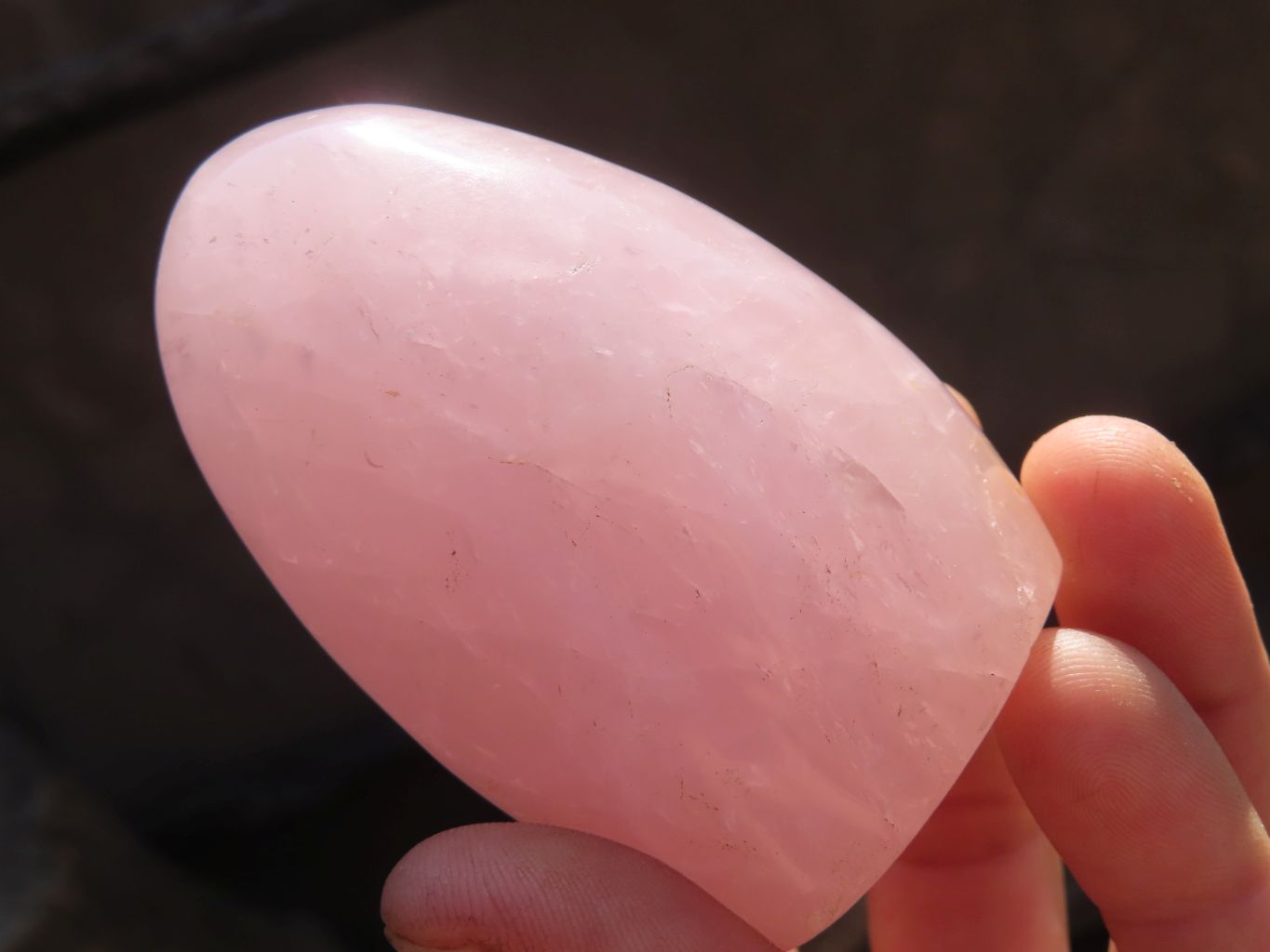 Polished Pink Rose Quartz Standing Free Forms x 6 From Antsirabe, Madagascar - Toprock Gemstones and Minerals 