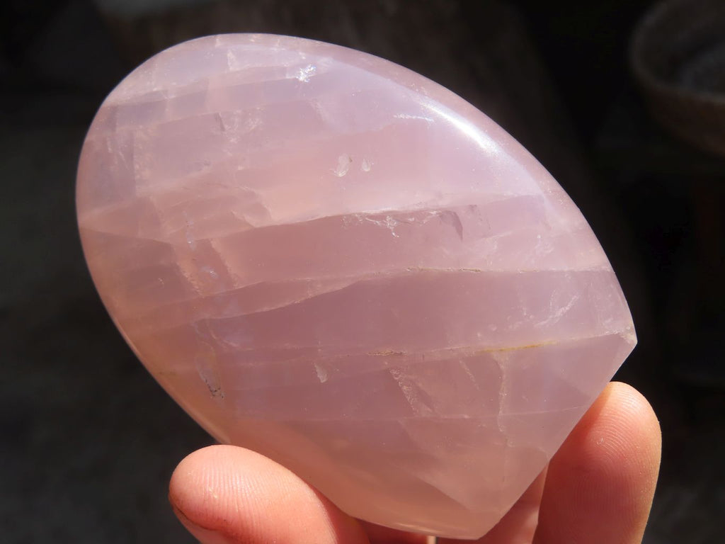 Polished Pink Rose Quartz Standing Free Forms x 6 From Antsirabe, Madagascar - Toprock Gemstones and Minerals 