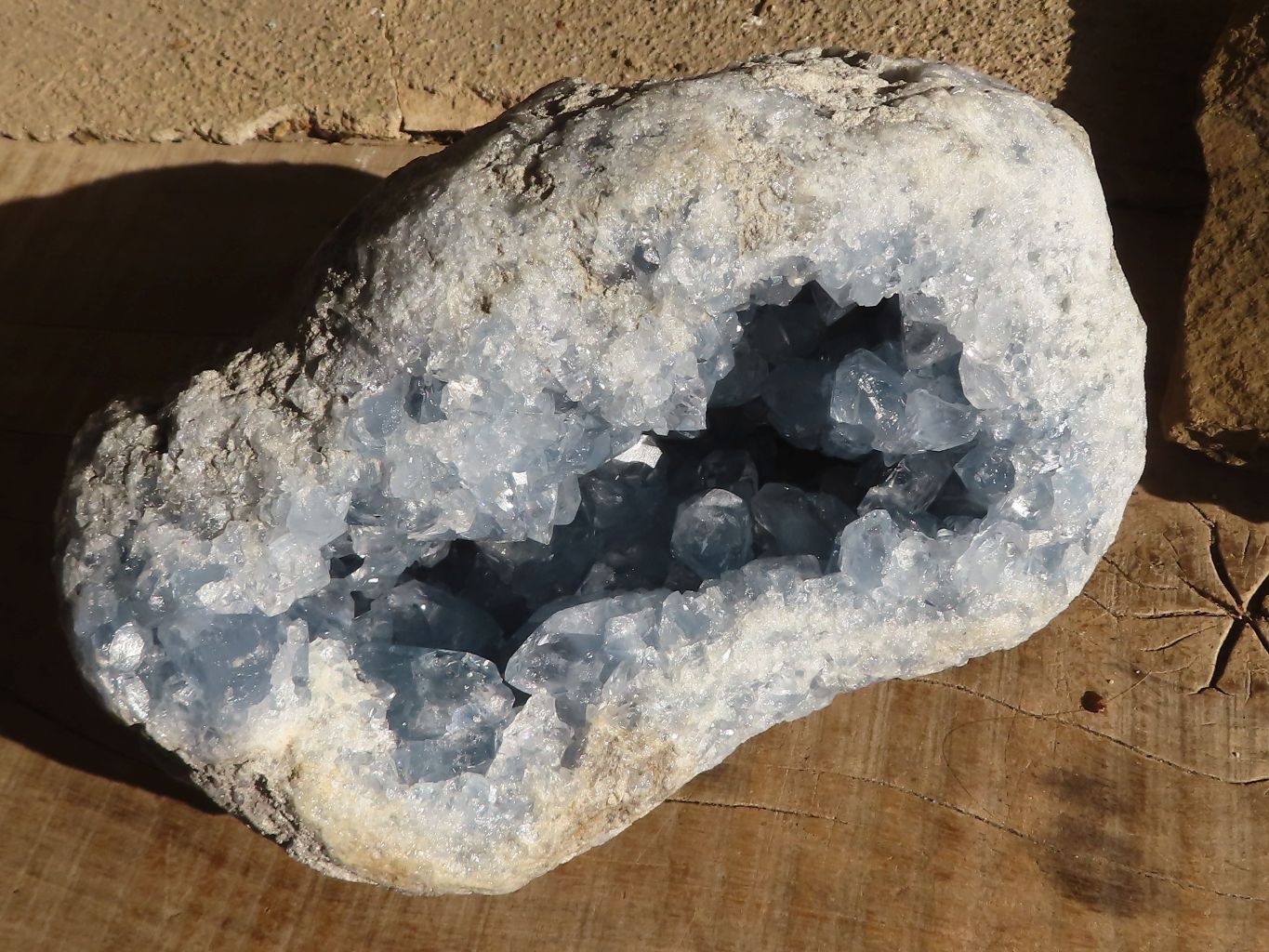 Natural Blue Celestite Geode Specimen  x 1 From Sakoany, Madagascar - Toprock Gemstones and Minerals 
