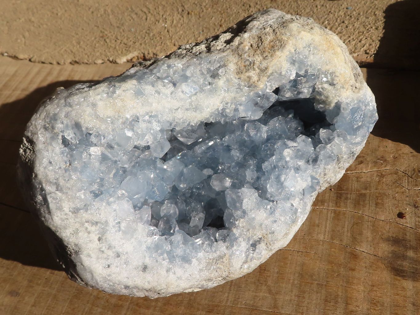 Natural Blue Celestite Geode Specimen  x 1 From Sakoany, Madagascar - Toprock Gemstones and Minerals 