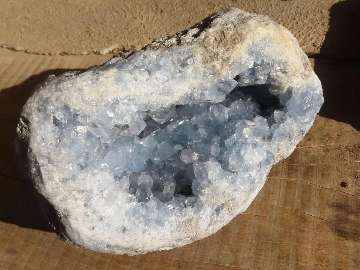 Natural Blue Celestite Geode Specimen  x 1 From Sakoany, Madagascar - Toprock Gemstones and Minerals 