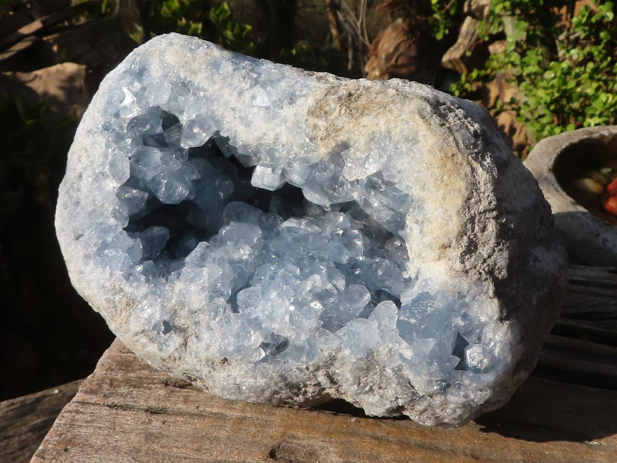 Natural Blue Celestite Geode Specimen  x 1 From Sakoany, Madagascar - Toprock Gemstones and Minerals 