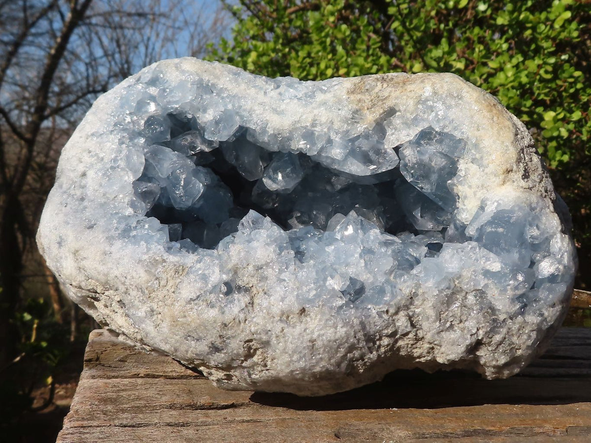 Natural Blue Celestite Geode Specimen  x 1 From Sakoany, Madagascar - Toprock Gemstones and Minerals 