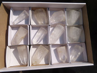 Polished Clear Quartz Crystal Points x 12 From Madagascar - Toprock Gemstones and Minerals 