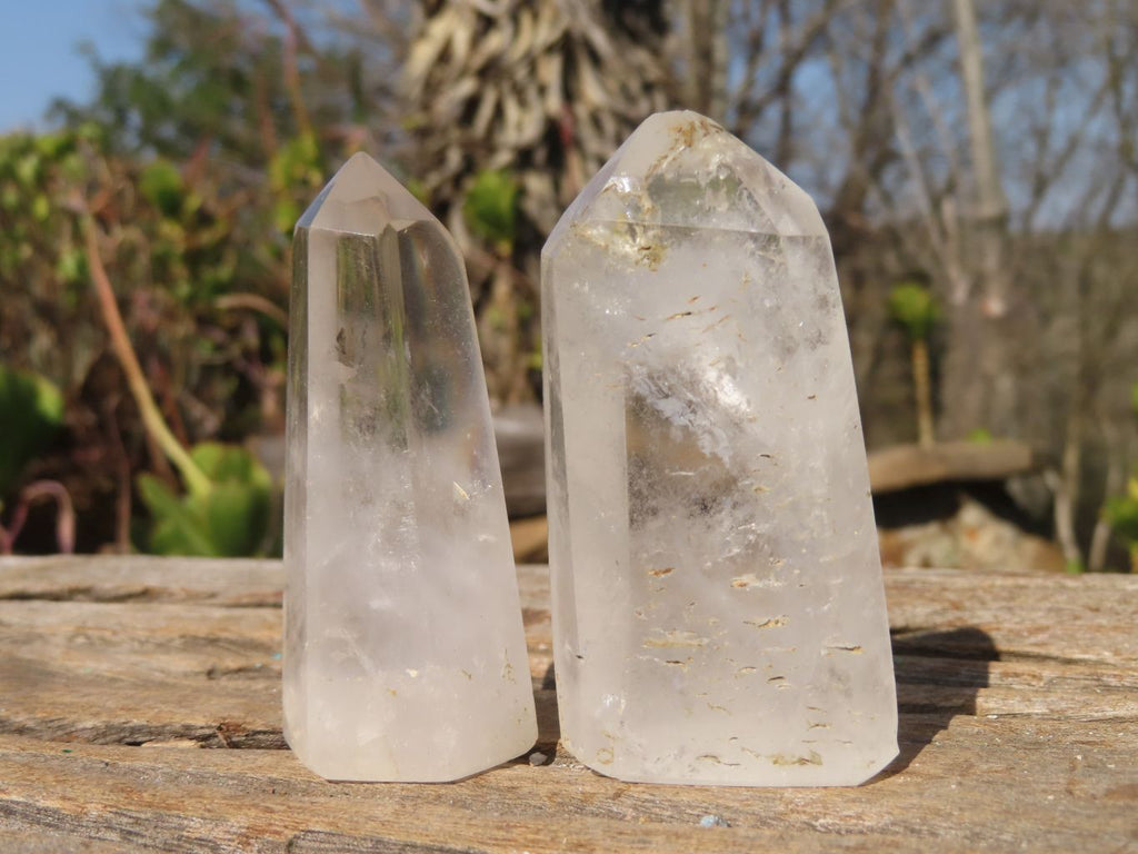 Polished Clear Quartz Crystal Points x 12 From Madagascar - Toprock Gemstones and Minerals 