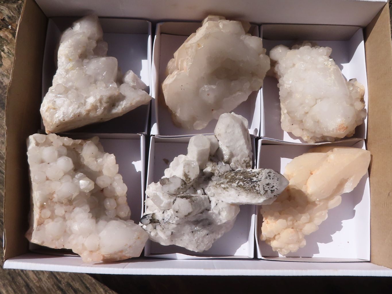 Natural Selected Candle Quartz Clusters  x 6 From Madagascar - Toprock Gemstones and Minerals 