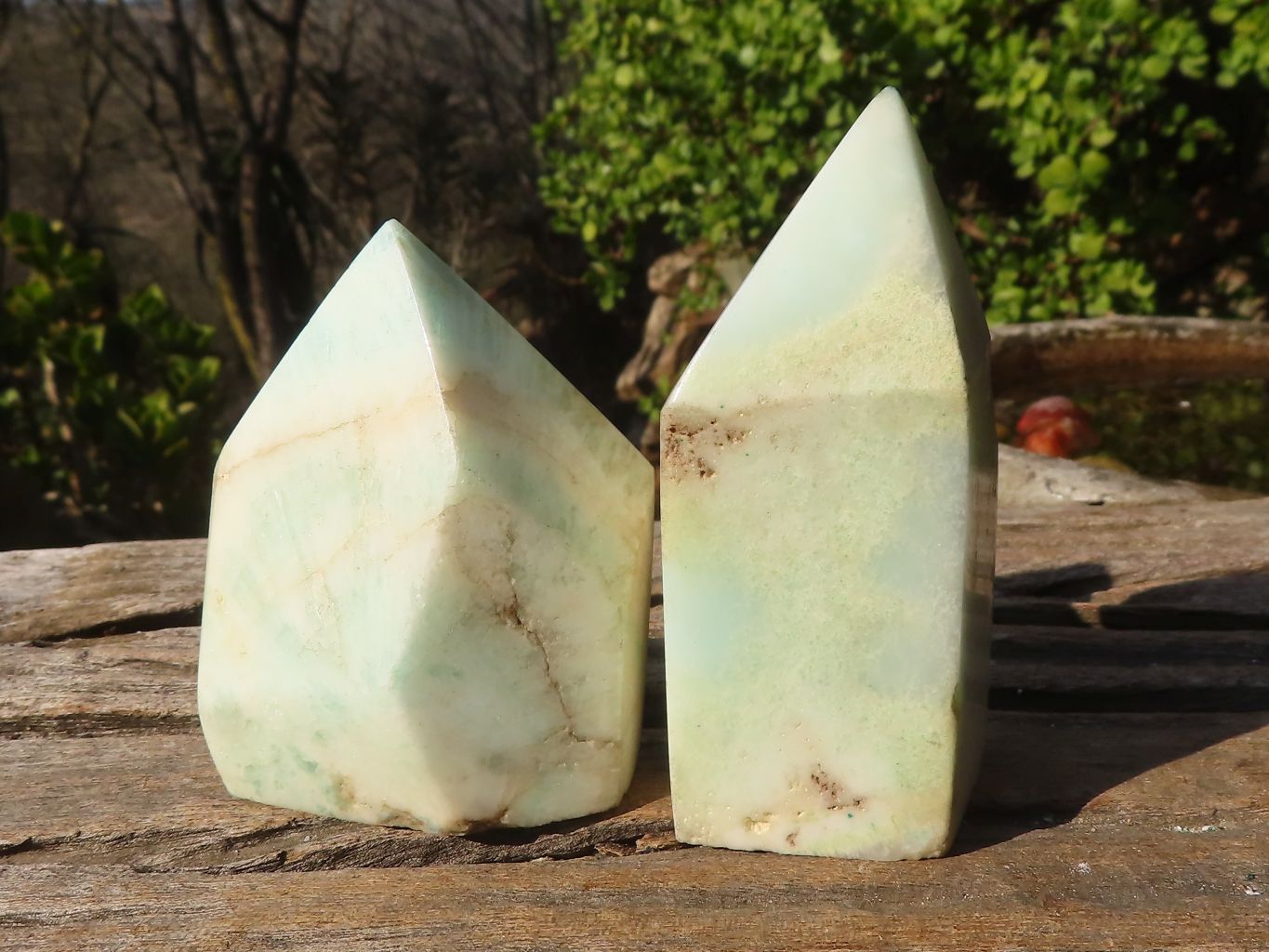 Polished Blue Smithsonite Aragonite Points x 6 From Congo - Toprock Gemstones and Minerals 