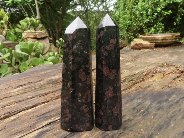 Polished Sparkling Blue Iolite Points  x 2 From Madagascar - TopRock