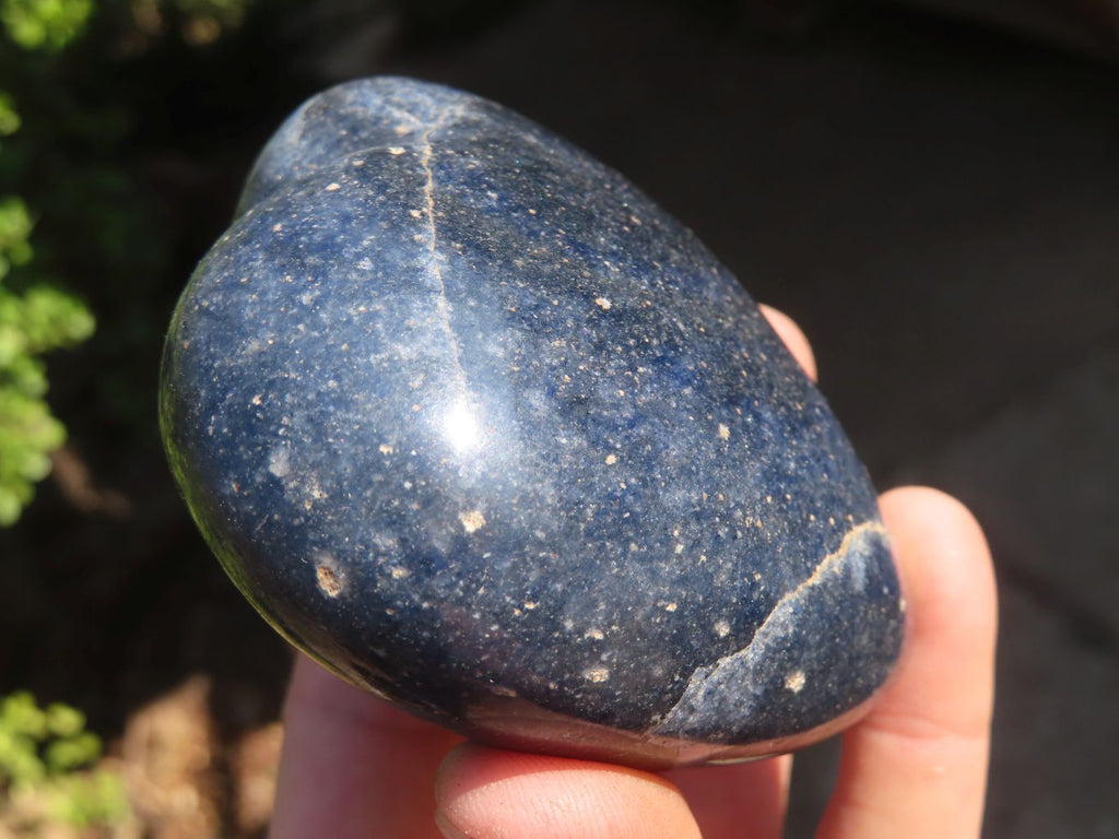 Polished Blue Lazulite Hearts  x 6 From Madagascar - Toprock Gemstones and Minerals 
