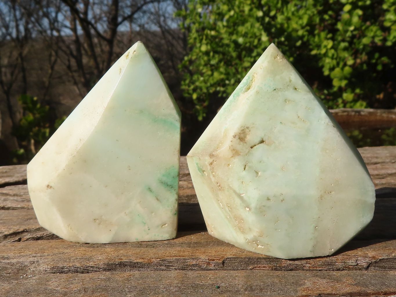 Polished Blue Smithsonite Aragonite Points x 6 From Congo - Toprock Gemstones and Minerals 