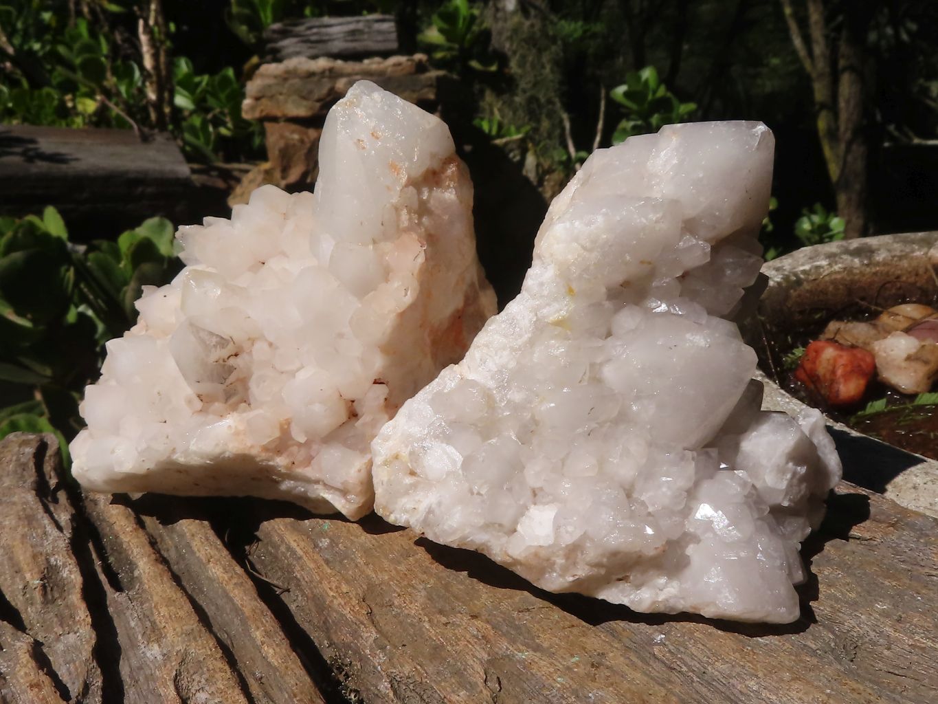 Natural Selected Candle Quartz Clusters  x 6 From Madagascar - Toprock Gemstones and Minerals 