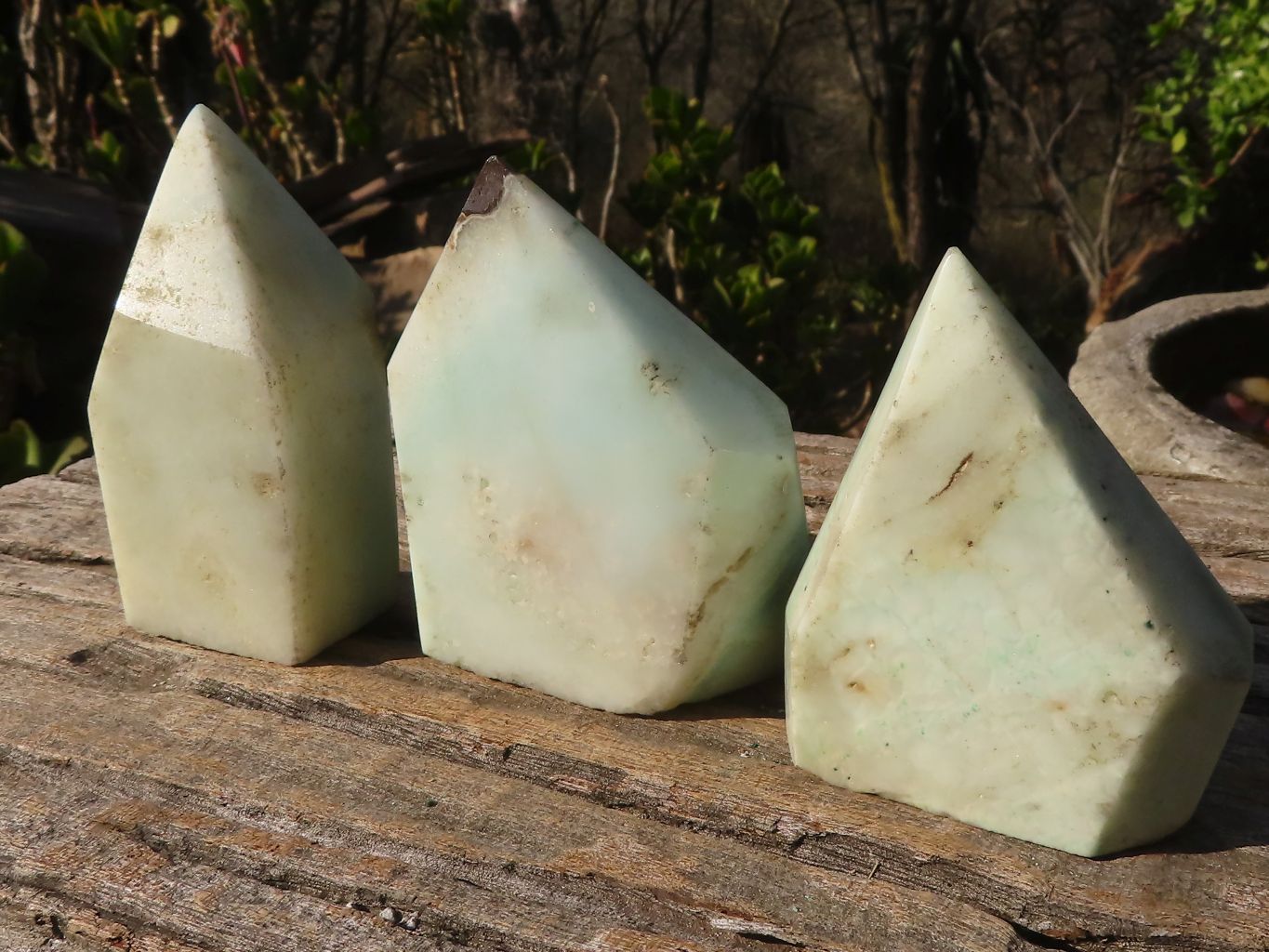 Polished Blue Smithsonite Aragonite Points x 6 From Congo - Toprock Gemstones and Minerals 