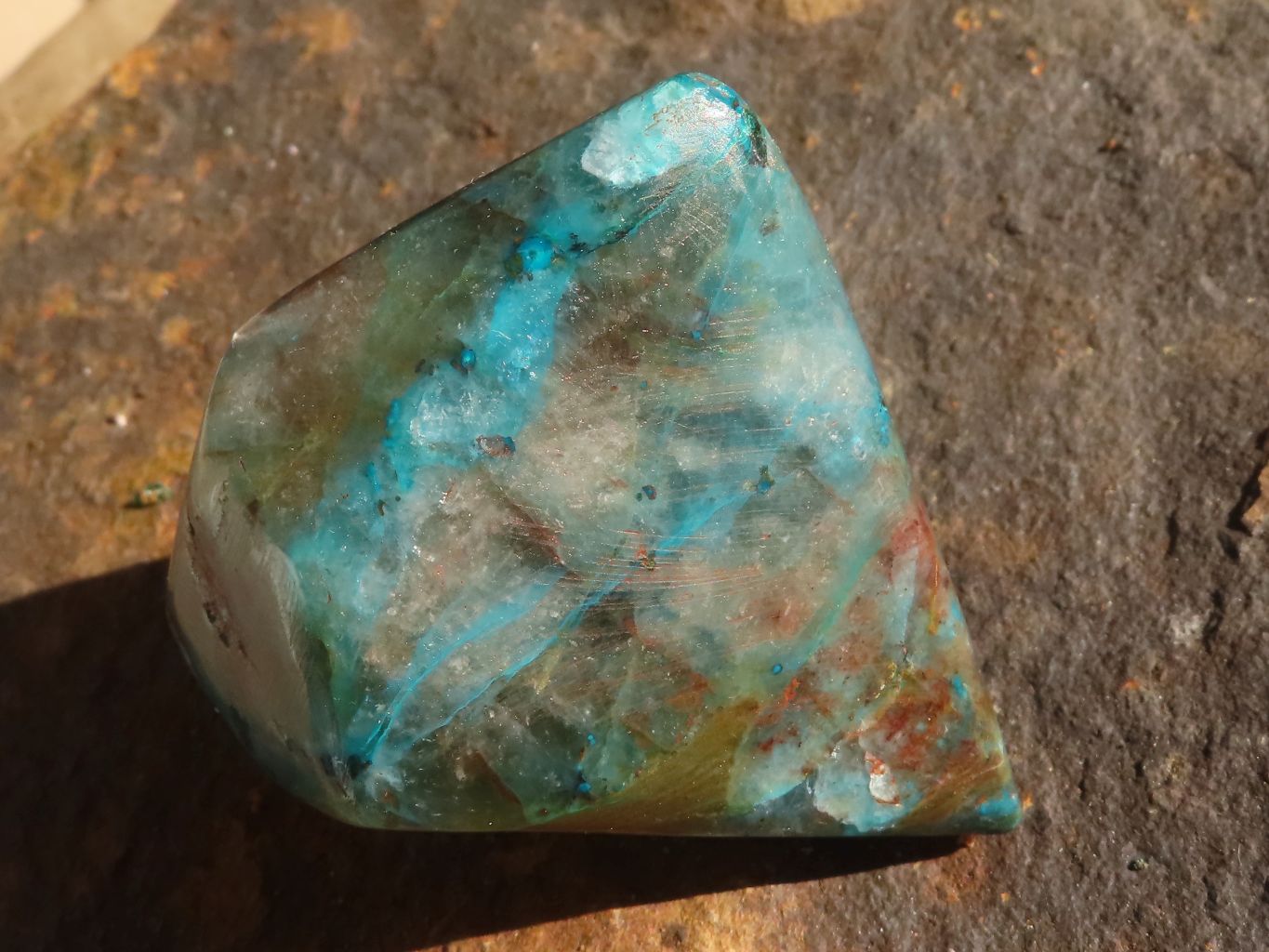 Polished Blue Shattuckite Free Forms  x 6 From Kaokoveld, Namibia - Toprock Gemstones and Minerals 