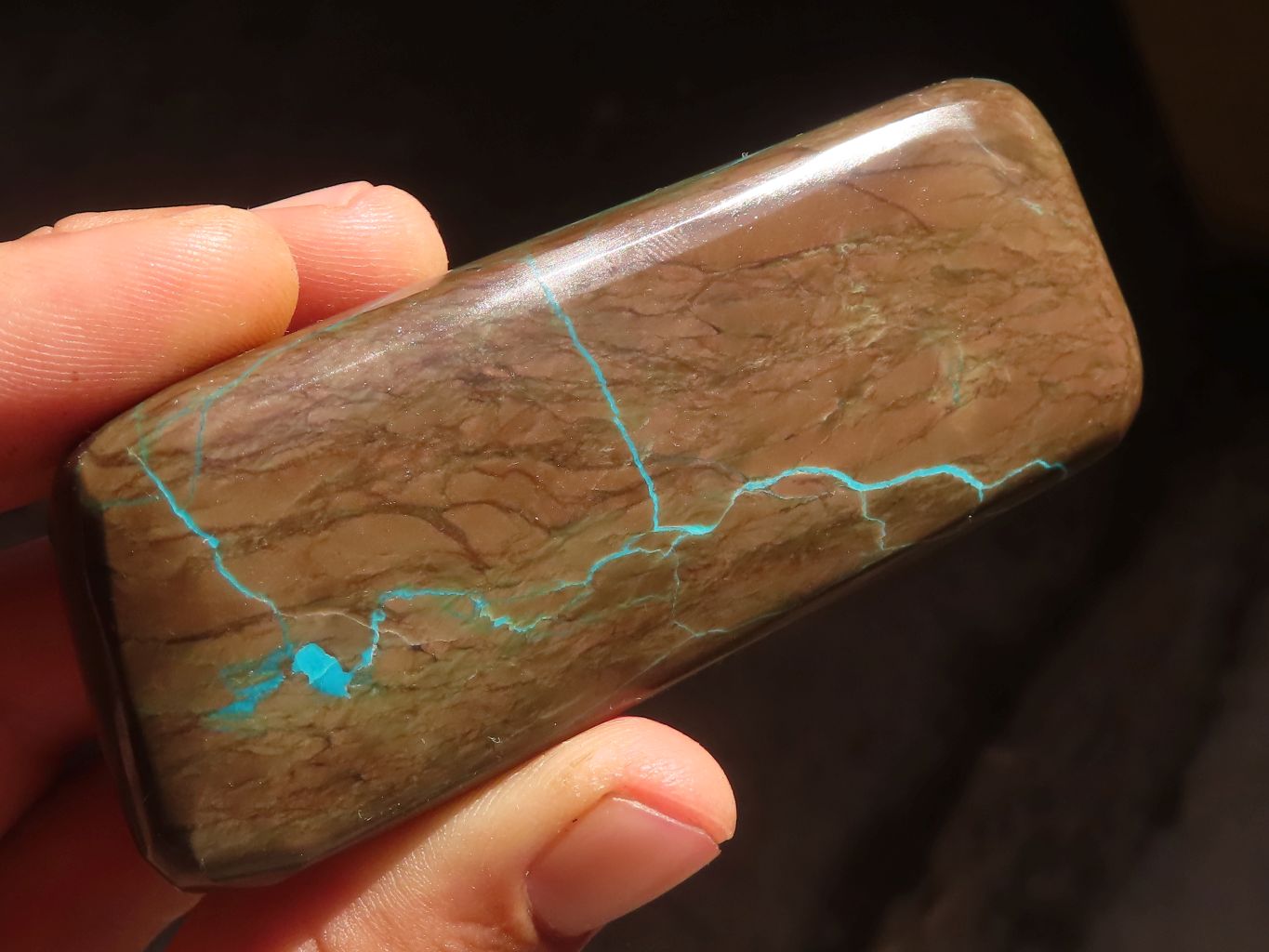 Polished Blue Shattuckite Free Forms  x 6 From Kaokoveld, Namibia - Toprock Gemstones and Minerals 