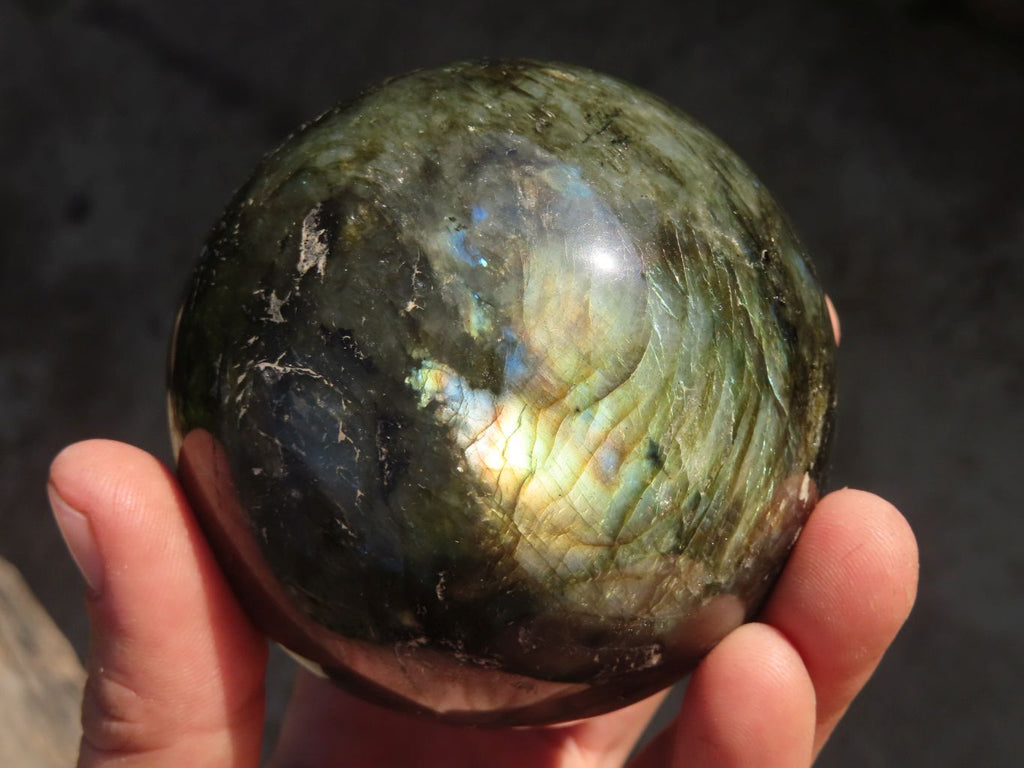 Polished Labradorite Spheres  x 2 From Tulear, Madagascar - Toprock Gemstones and Minerals 