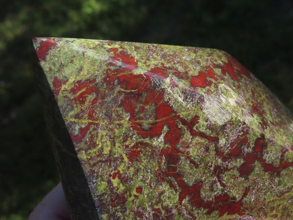 Polished Dragon Bloodstone Crystals  x 2 From Tshipise, South Africa - TopRock