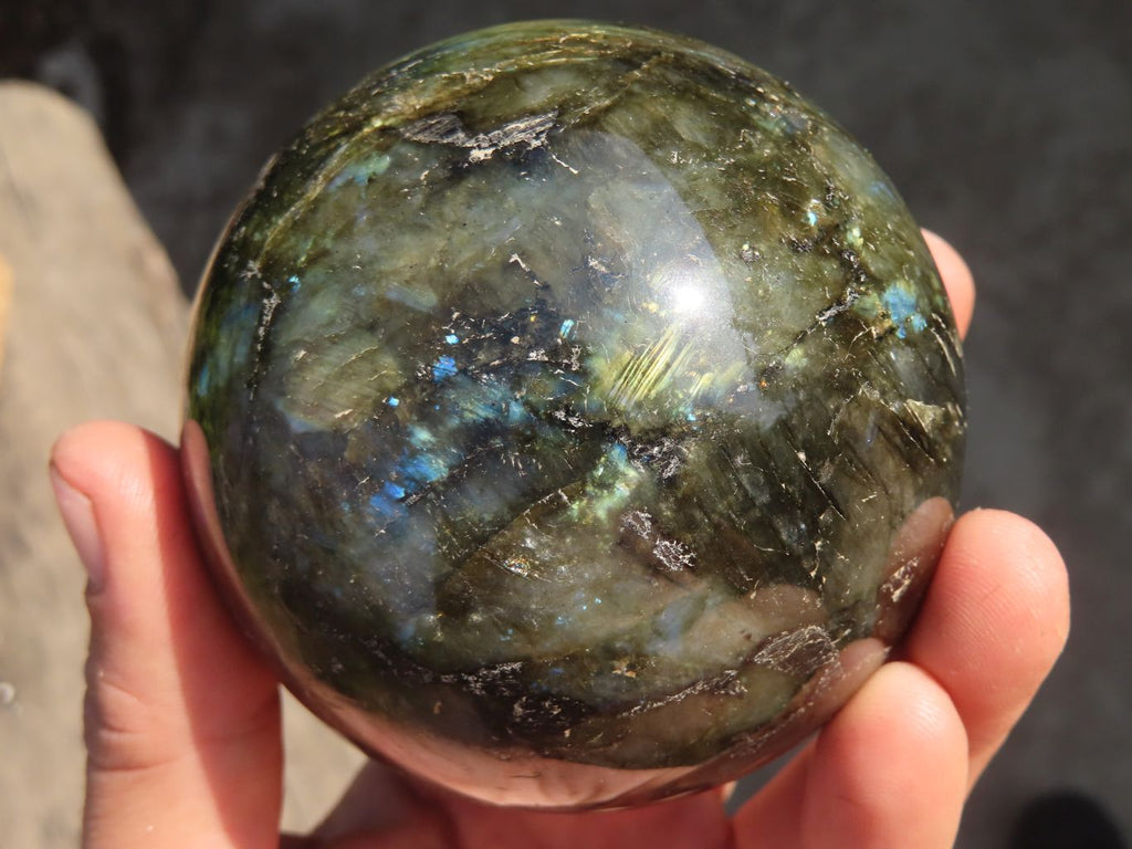 Polished Labradorite Spheres  x 2 From Tulear, Madagascar - Toprock Gemstones and Minerals 