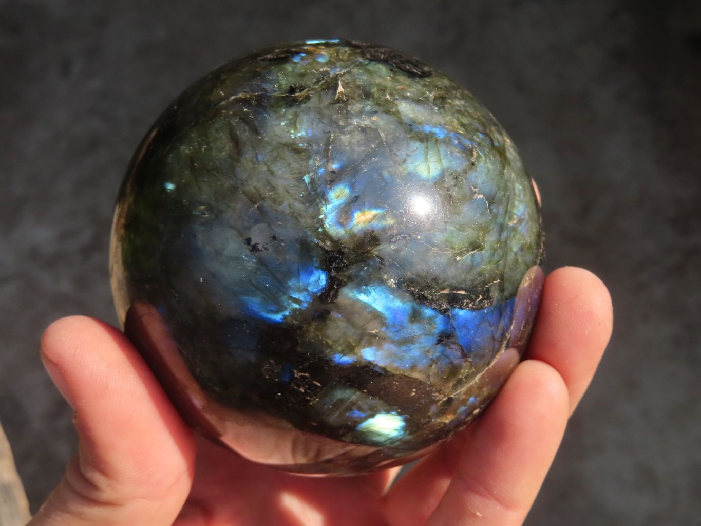 Polished Labradorite Spheres  x 2 From Tulear, Madagascar - Toprock Gemstones and Minerals 