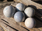 Polished Blue Spotted Spinel Quartz Spheres x 5 From Madagascar - Toprock Gemstones and Minerals 