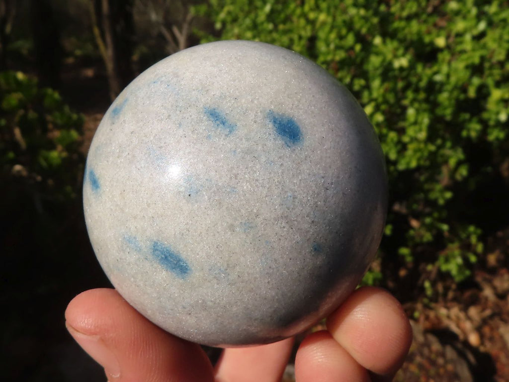 Polished Blue Spotted Spinel Quartz Spheres x 5 From Madagascar - Toprock Gemstones and Minerals 