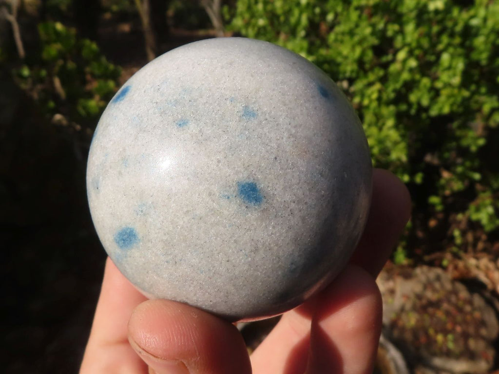 Polished Blue Spotted Spinel Quartz Spheres x 5 From Madagascar - Toprock Gemstones and Minerals 