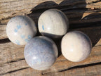 Polished Blue Spotted Spinel Quartz Spheres x 5 From Madagascar - Toprock Gemstones and Minerals 