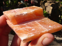 Natural New Sunset Orange Calcite Specimens  x 12 From Spitzkop, Namibia - Toprock Gemstones and Minerals 