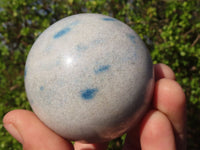 Polished Blue Spotted Spinel Quartz Spheres x 5 From Madagascar - Toprock Gemstones and Minerals 