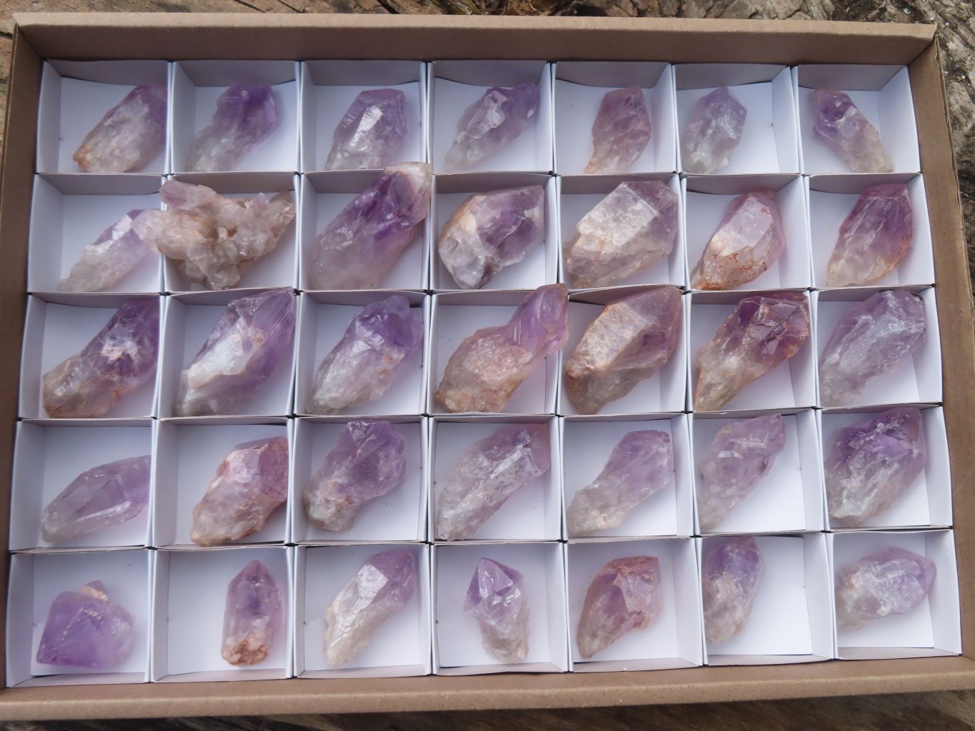 Natural Jacaranda Amethyst Crystals x 35 From Zambia - Toprock Gemstones and Minerals 